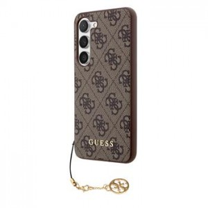 Guess Samsung S23 Hülle Case Cover Charms 4G Braun