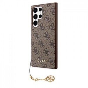 Guess Samsung S23 Ultra Case Cover Charms 4G Brown