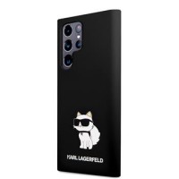 Karl Lagerfeld Samsung S23 Ultra Hülle Case Choupette Silikon Schwarz