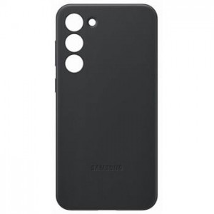 Original Samsung Case Galaxy S23+ Genuine Leather Black EF-VS916LBE