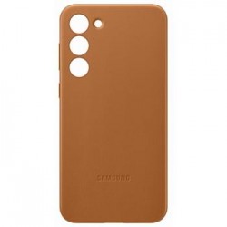 Original Samsung Hülle Case Galaxy S23+ Echtleder Camel EF-VS916LAE