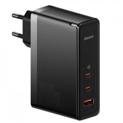 Baseus GaN5 Pro Schnell Ladegerät USB + 2xUSB-C 140W Schwarz CCGP100201