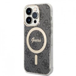 Guess iPhone 14 Pro Hülle Case MagSafe IML 4G Schwarz