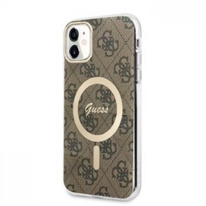 Guess iPhone 11 Case MagSafe IML 4G Brown