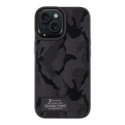 Tactical iPhone 15 Case Camo Troop MIL STD Black