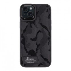 Tactical iPhone 15 Plus Case Camo Troop MIL STD Black