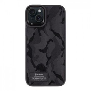 Tactical iPhone 15 Plus Hülle Case Camo Troop MIL STD Schwarz