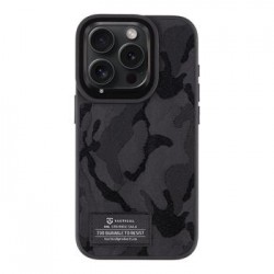 Tactical iPhone 15 Pro Case Camo Troop MIL STD Black