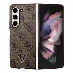 Guess Samsung Z Fold 5 Case Cover Diamond Triangle 4G Brown