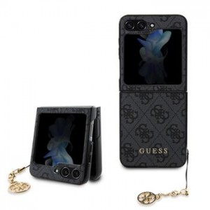 Guess Samsung Z Flip 5 Case Charms 4G Gray