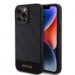 Guess iPhone 15 Pro Case 4G Stripe MagSafe Black