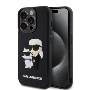 Karl Lagerfeld iPhone 13 Pro Case Karl Choupette 3D Silicone Black
