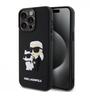 Karl Lagerfeld iPhone 14 Pro Max Case Karl Choupette 3D Silicone Black