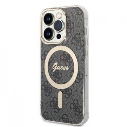 Guess iPhone 15 Pro Hülle Case MagSafe IML 4G Schwarz