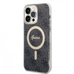 Guess iPhone 15 Pro Max Hülle Case MagSafe IML 4G Schwarz