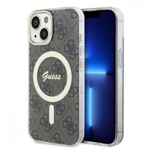 Guess iPhone 15 Case MagSafe IML 4G Brown