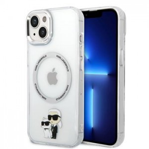 Karl Lagerfeld iPhone 15 Hülle Case Karl and Choupette MagSafe Transparent
