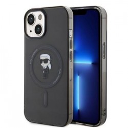 Karl Lagerfeld iPhone 15 Hülle Case MagSafe IML Ikonik Schwarz