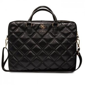 GUESS Bag Notebook / Laptop 16 inch Quilted 4G Metal Logo Black