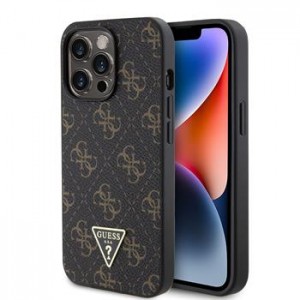 Guess iPhone 13 Pro Hülle Case 4G Metal Triangle Logo Schwarz