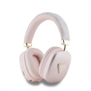 Guess Headphones Bluetooth 4G Triangle Logo Stereo Pink