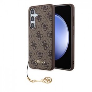 Guess Samsung S24 Case Cover Charms 4G Brown