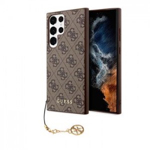 Guess Samsung S24 Ultra Case Charms 4G Brown