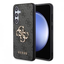 Guess Samsung S24 Hülle Case Cover Big 4G Metal Logo Schwarz