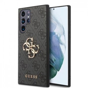 Guess Samsung S24 Ultra Hülle Case Cover Big 4G Metal Logo Schwarz