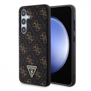 Guess Samsung S24+ Plus Case 4G Metal Triangle Logo Black