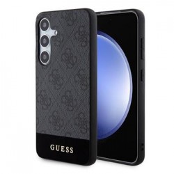 Guess Samsung S24+ Plus Hülle Case 4G Cover Stripe Grau