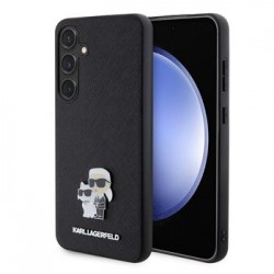 Karl Lagerfeld Samsung S24+ Plus Case Metal Karl + Choupette Black