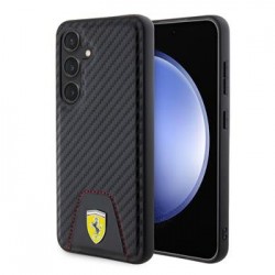 Ferrari Samsung S24 Hülle Case Cover Carbon Bottom Schwarz