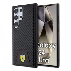 Ferrari Samsung S24 Ultra Hülle Case Cover Carbon Bottom Schwarz