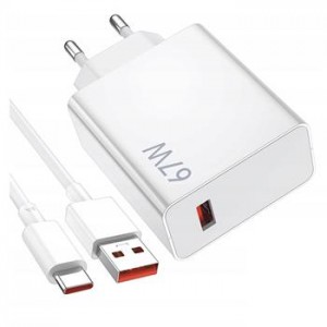 Original Xiaomi Ladegerät Netzteil USB 67W + Kabel USB-C 6A MDY-14-EW