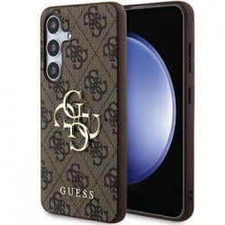 Guess Samsung A55 Case Cover Big 4G Metal Logo Brown