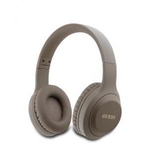Guess Bluetooth 5.3 Over Ear Headphones Classic Metal Logo Brown