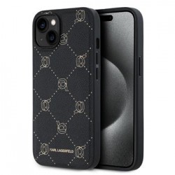 Karl Lagerfeld iPhone 14 Hülle Case Karl Heads Pattern Magsafe Schwarz