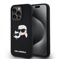 Karl Lagerfeld iPhone 14 Pro Hülle Case Silicone Double Heads Magsafe Schwarz