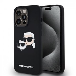 Karl Lagerfeld iPhone 14 Pro Case Silicone Double Heads Magsafe Black