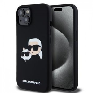 Karl Lagerfeld iPhone 15 Pro Max Case Silicone Double Heads Magsafe Black