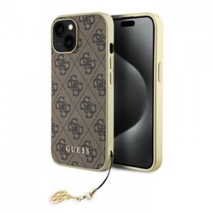 Guess iPhone 15 Case Charms 4G + Pendant Brown