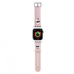 Karl Lagerfeld Apple Watch 42/44/45/46/49 Armband Karl + Choupette Rosa