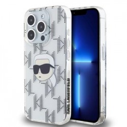 Karl Lagerfeld iPhone 15 Pro Case IML Karl Head Transparent