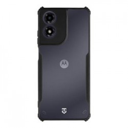 Tactical Motorola G04 Hülle Case Quantum Stealth Clear Schwarz