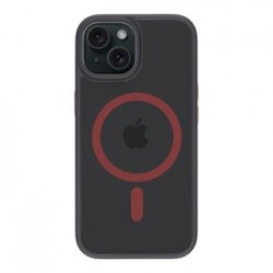 Tactical iPhone 15 Hülle Case MagSafe Hyperstealth 2.0 Schwarz / Rot