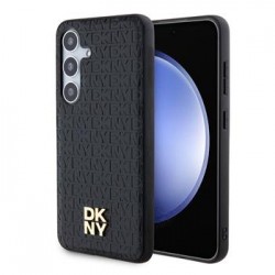 DKNY Samsung S24+ Plus Case Magsafe Pattern Stack Logo Black