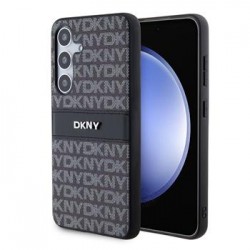 DKNY Samsung S24 Case Mono Stripe Metal Logo Black