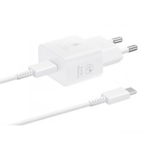 Original Samsung Charger / Power Adapter 25W + USB-C Cable White EP-T2510EWE + EP-DN980BWE