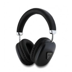 Guess Kopfhörer Bluetooth 5.3 IPX4 USB-C Saffiano Triangle Logo Schwarz